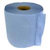 6 PACK EMBOSSED BLUE CENTREFEED 2 PLY PAPER HAND TOWEL WIPING ROLLS view 2