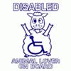 Disabled Animal Lover On Board - Car Sticker 28 view 1
