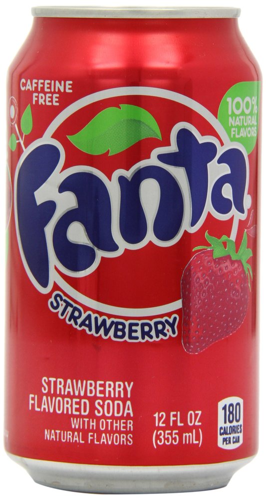 Coca Cola Fanta Strawberry Soda Can, 355 ml