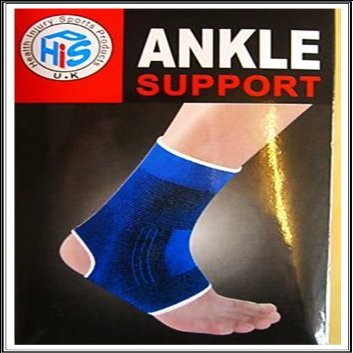 2 x Elasticated Blue Ankle Supports