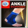 2 x Elasticated Blue Ankle Supports view 1