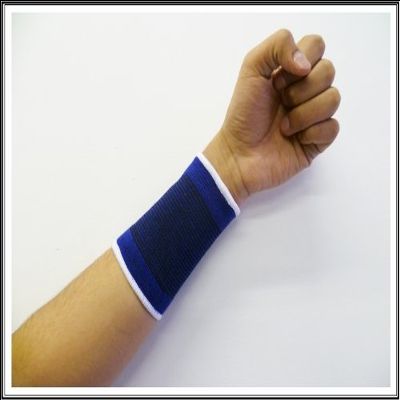 2 x Blue Elasticated Wrist Supports
