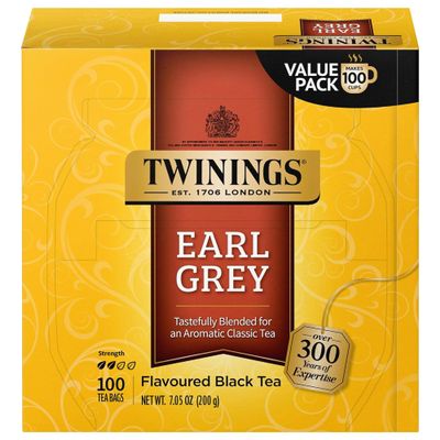 Twinings of London Earl Grey Black Tea Bags, 100 Count