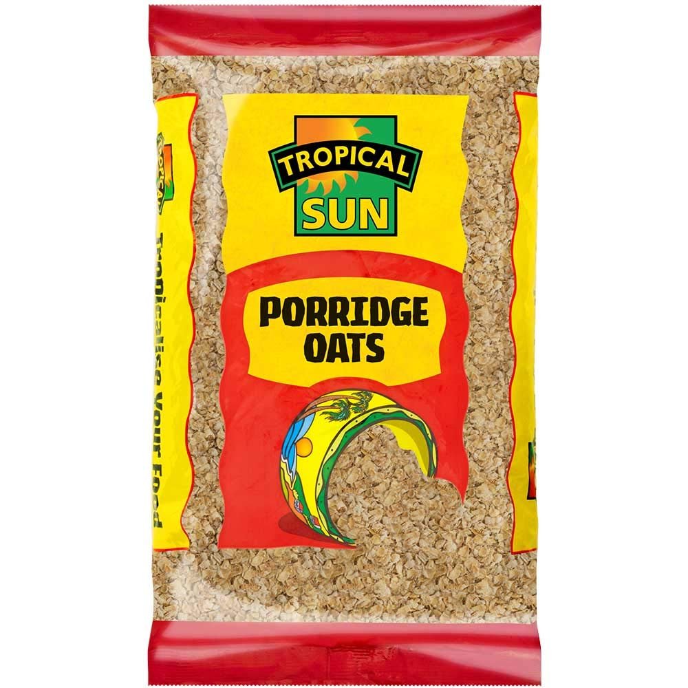 Tropical Sun Porridge Oats, 3kg (Pack of 1) Wholegrain Oats High in Fiber and Protein, Ideal for Breakfast, Baking & Healthy Meals, Nutritious, Vegan, Versatile Use