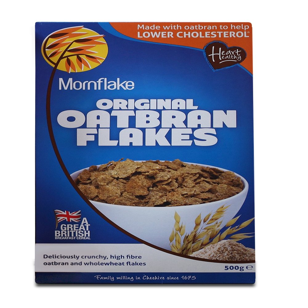 Mornflake Oatbran Flakes Original 500 g (Pack of 8)