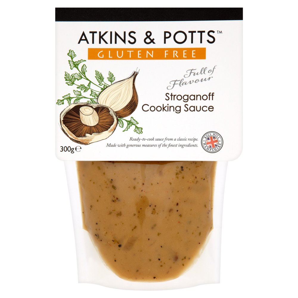 Atkins and Potts Gluten Free Stroganoff Sauce 300g (Pack of 6)