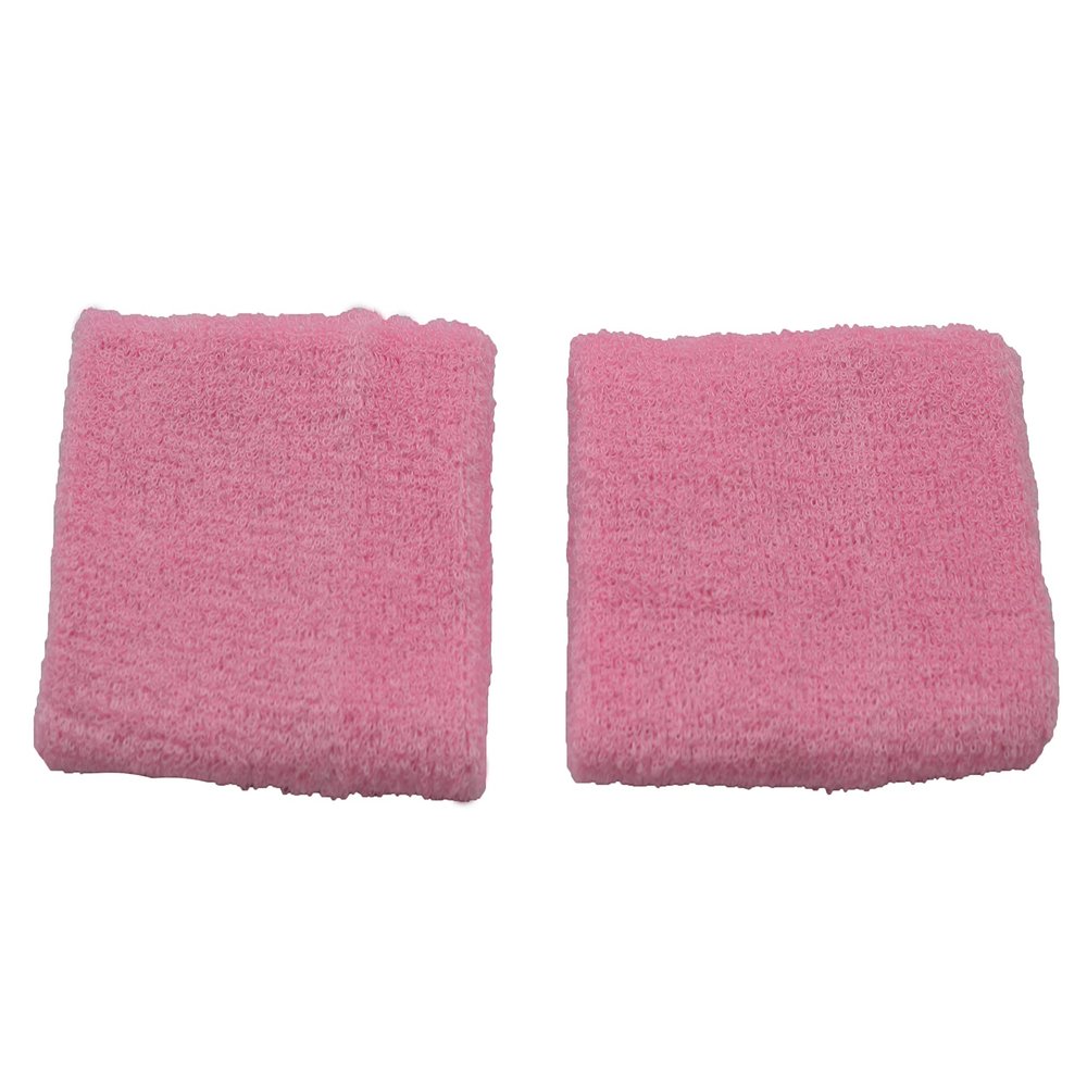 2 x Pink Wrist Sweatbands
