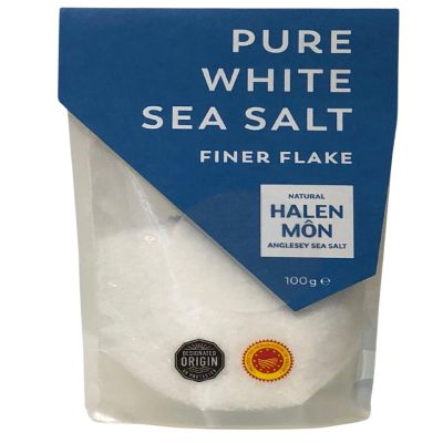 Pure White Sea Salt in a Finer Flake: Halen Mn 100g