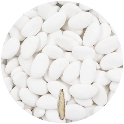 EinsSein 0,5kg Avola Exclusiva white matt sugared sugar sweets almond dragees baptism dragee cake balls candy coated sweet for weddings favours gift box sugred fillers chocolate chocolates surgred
