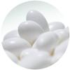 EinsSein 0,5kg Sugared Almonds Gracile midi white glossy Wedding sugar sweets almond dragees baptism dragee cake balls candy coated sweet for weddings favours gift box sugred fillers chocolate view 3