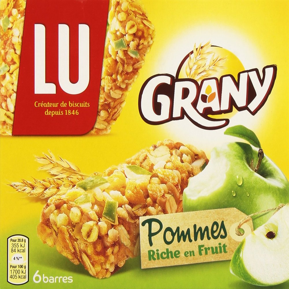 Lu grany 6 bars cereals apples 125 g
