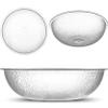 Carlisle 721807 Round Pebbled Salad Serving Bowl, 18 Quart, Clear (Pack of 4) view 2