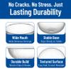 Carlisle 721807 Round Pebbled Salad Serving Bowl, 18 Quart, Clear (Pack of 4) view 4