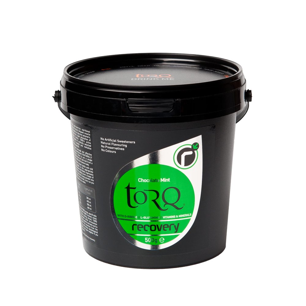 Torq Recovery Drink Chocolate Mint - Rapid Recovery Drink Powder -Whey Protein Isolate/Glutamine/Ribose - Post Workout Protein Powder, 11.5 g of Protein, 10 Servings - 500g
