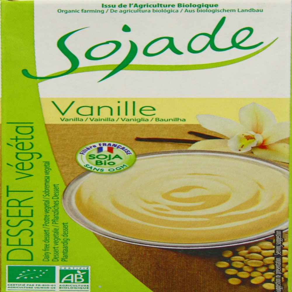 Sojade Organic Vanilla Soya Dessert 530 ml (Pack of 8)