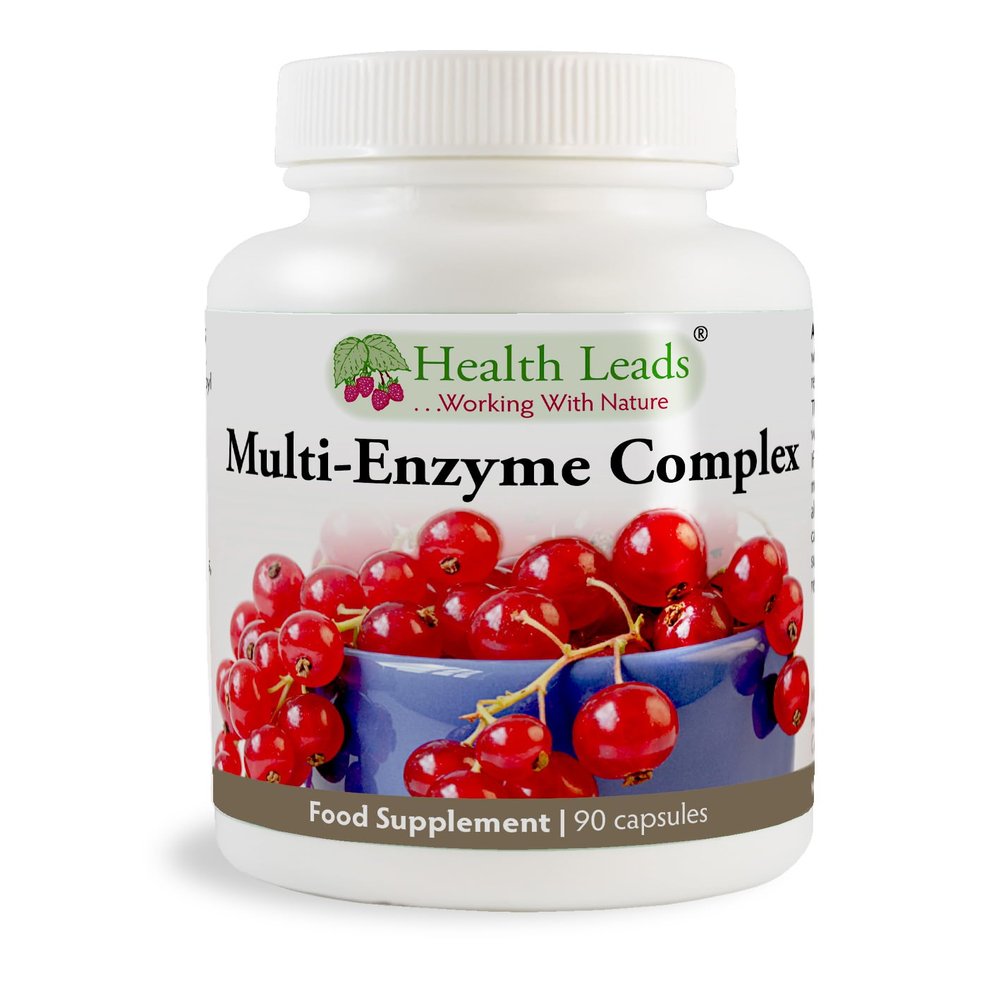 Multi-Enzyme Digestive Complex x 90 Capsules (No Magnesium Stearate), Non-GMO, Formulated & Made in Wales
