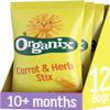 Organix Carrot Stix Organic Toddler Snack, Finger Food, Corn Puffs, 10+ Months, Multipack, 4 x 15 g Bags Per Pack (3 Packs Total) view 1