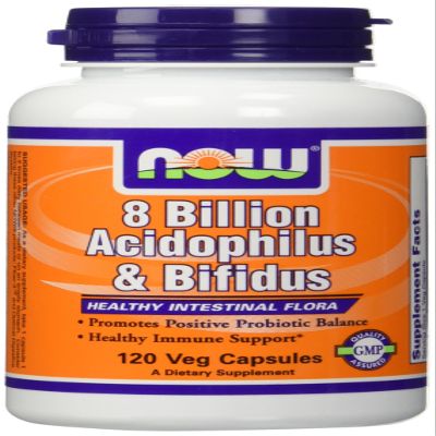 NOW Foods Acidophilus/Bifidus 8 Billion-120 Capsules by Now Foods