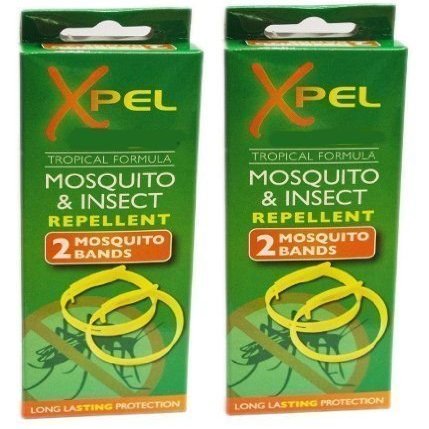 Xpel Mosquito & Insect Repellent Wrist Bands (2 Packs) 2 Per Pack =4 Bands