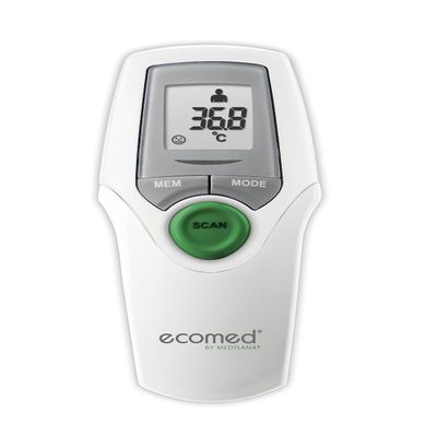 ecomed TM-65E digital infrared clinical thermometer for baby, children and adults, forehead thermometer, ambient temperature and liquid temperature