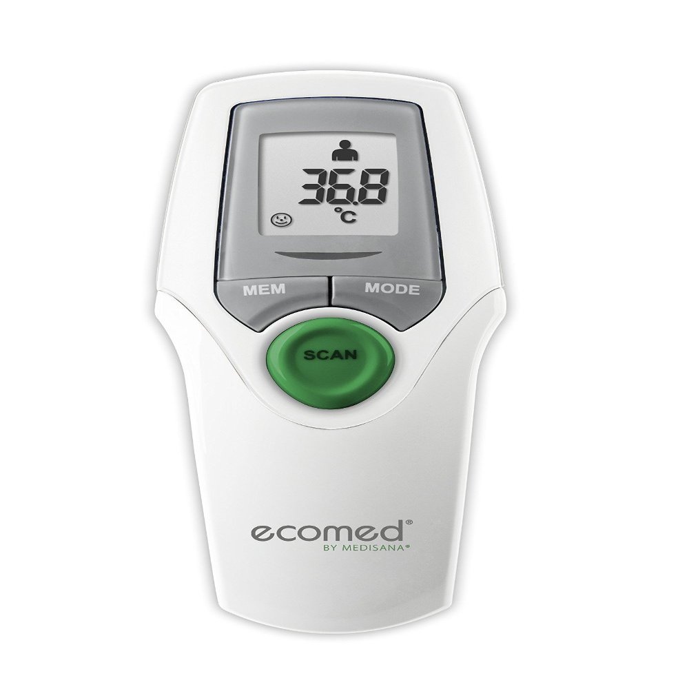 ecomed TM-65E digital infrared clinical thermometer for baby, children and adults, forehead thermometer, ambient temperature and liquid temperature