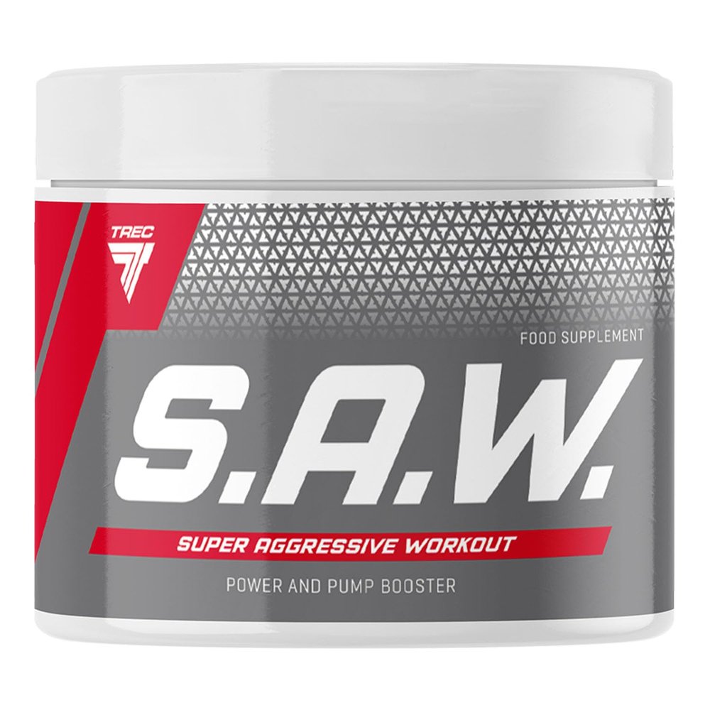 TREC Nutrition S.A.W - Pump Supplement - Amino Acid Arginine Citrulline Beta Alanine Taurine - Extracts of Grapes Caffeine Creatine (200g, Cherry Grapefruit)