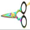 Rainbow Hair Scissors for Beard Trimming for Men - Extremely Sharp 5 inch view 1