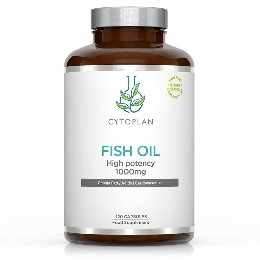 Cytoplan Fish Oil High Potency Omega 3 EPA/DHA Capsules 120 Supports Cognitive Health Boosts Energy Metabolism Immune System Support