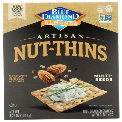 Blue Diamond Artisan Multi Seeds Nut Thins (Wheat & Gluten Free) Buy Twelve Boxes And Save Each Box Is 4.25 Oz (Case Of