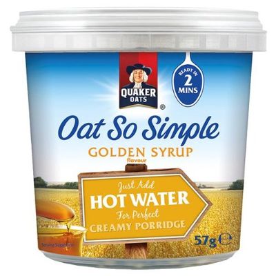 Quaker Oats Oat So Simple Pot Golden Syrup Flavour 8 x 57gm