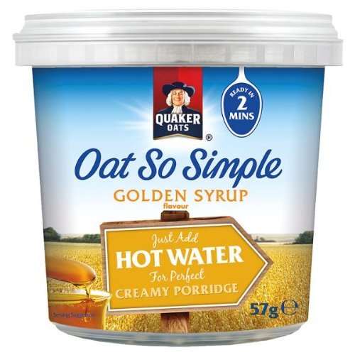 Quaker Oats Oat So Simple Pot Golden Syrup Flavour 8 x 57gm