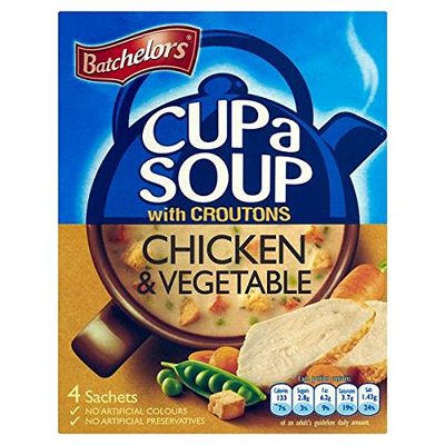 Batchelors Cup a Soup with Croutons Chicken & Vegetable 4 Sachets 9 x 110g