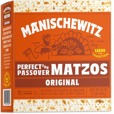 Manischewitz Original Matzos 454g | Kosher for Passover 2026 Matzo
