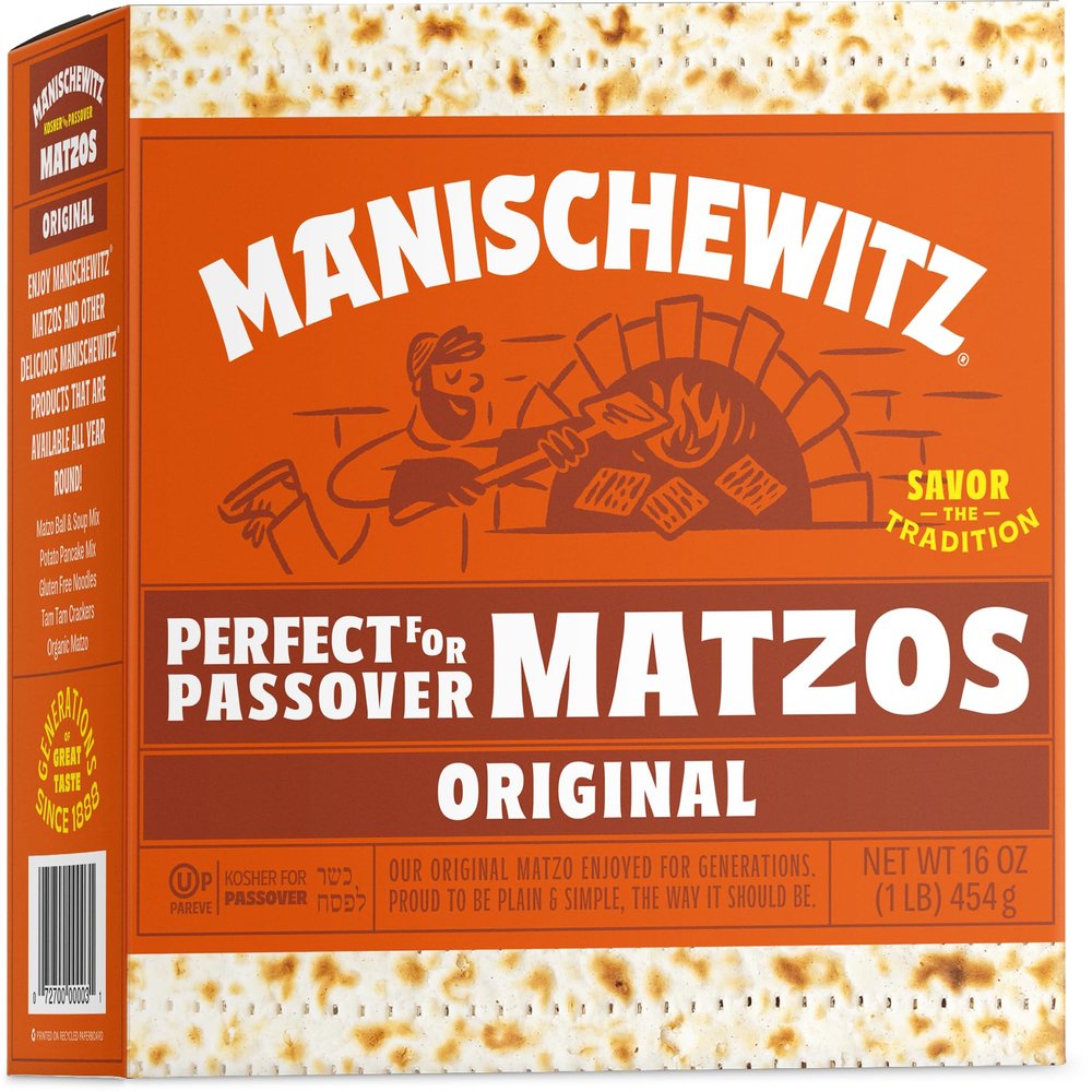 Manischewitz Original Matzos 454g | Kosher for Passover 2026 Matzo
