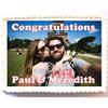 Your Own Photo + Message Personalised Cake Topper by Deb's kitchen Cakes Edible Wafer A4 Rectangle view 2