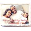 Your Own Photo + Message Personalised Cake Topper by Deb's kitchen Cakes Edible Wafer A4 Rectangle view 4