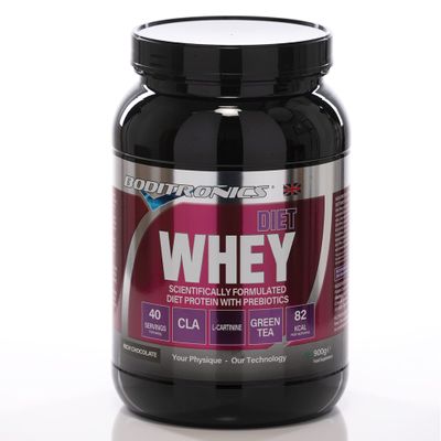 Boditronics Diet Whey Protein Powder with High Protein Blend and High doses of CLA, Vitamins C & E for Lean whey Protein Shake Powder (Rich Chocolates, 900 g)