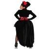 Atixo Noble Burlesque Costume for Ladies Black/Red (XXL) view 3