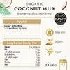Biona Organic Coconut Milk ,Dairy Free, Naturally Vegan - Pressed from Coconut Kernels - For Cooking and Baking - Vegan,200 ml (Pack of 8) view 2