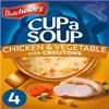 Batchelors Cup a Soup Chicken & Vegetable With Croutons Instant Soup, 4 Sachets Per 110 g Box (Total 9 Boxes = 36 Sachets) view 4