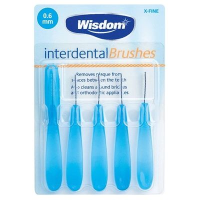 2 x Packs of Wisdom Interdental Brushes - X-FINE - 0.6mm