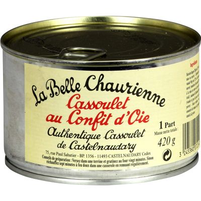 Cassoulet au Confit d'Oie La Belle Chaurienne Bean Pot with Goose 420 g