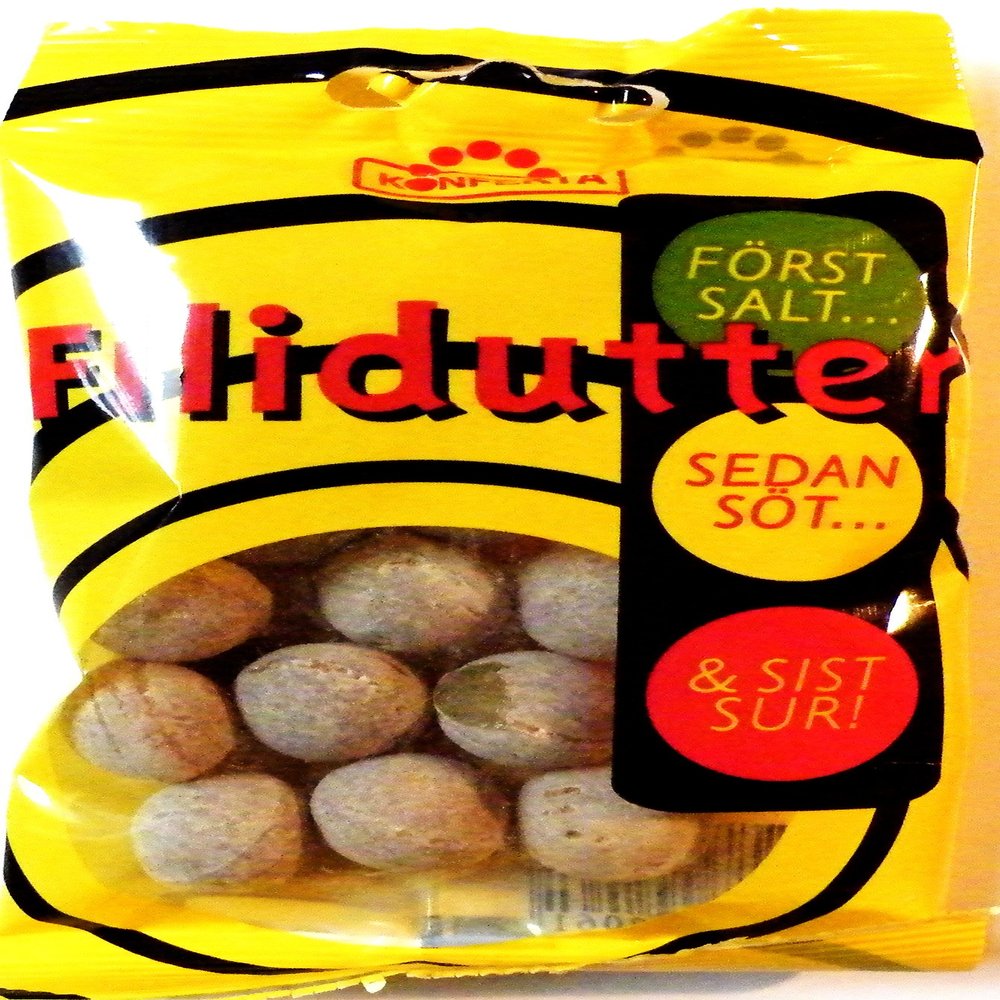 10 x 65g Filidutter Banan salt sweet sour vegan candy bags