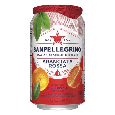 San Pellegrino Aranciata Rossa (Blood Red Orange) - 6 Pack (11.15 oz cans) by San Pellegrino