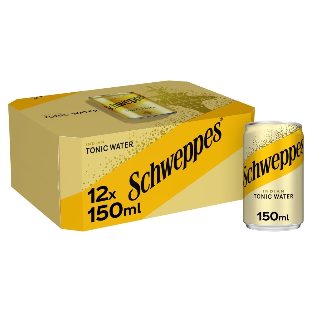 Schweppes Indian Tonic Water Can, 12 x 150ml