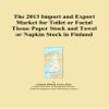 The 2013 Import and Export Market for Toilet or Facial Tissue Paper Stock and Towel or Napkin Stock in Finland view 1