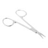 sourcingmap Beauty Tool Brow Trimmer Stainless Steel Thin Precision Blades Eyebrow Shear Curved Edge Scissors Silver Tone view 2