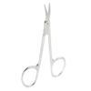 sourcingmap Beauty Tool Brow Trimmer Stainless Steel Thin Precision Blades Eyebrow Shear Curved Edge Scissors Silver Tone view 3