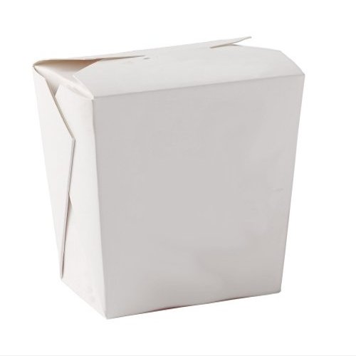 450X Square Oriental Food Box White 26oz Deli Takeaway Noodles