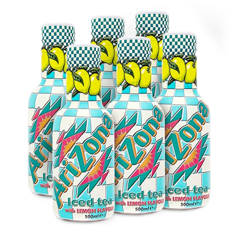 Arizona Lemon Iced Tea 500 ml (Pack of 6)